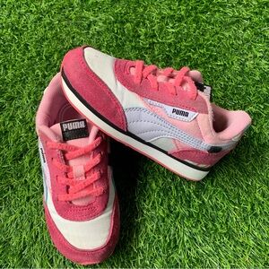PUMA Future Rider Nail Glam Pink Sneakers Sport Shoes toddler Girls Size 9